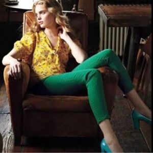 🕠 Anthropologie | Pilcro and Letterpress | Mid-Rise Skinny | Kelly Green | 24